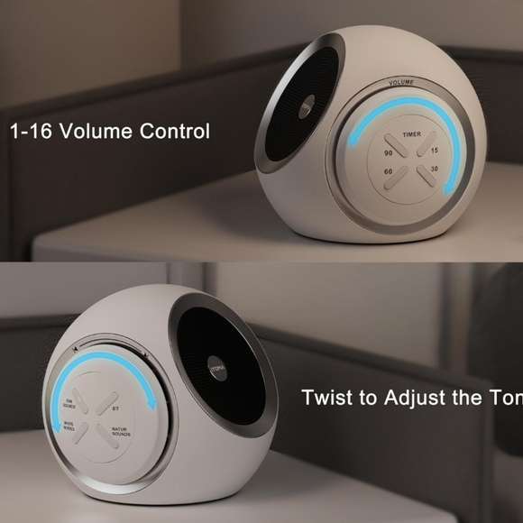 White Noise Machine, 30 Soothing Sounds Options Including Fan, Nature & White No - Picture 6 of 7